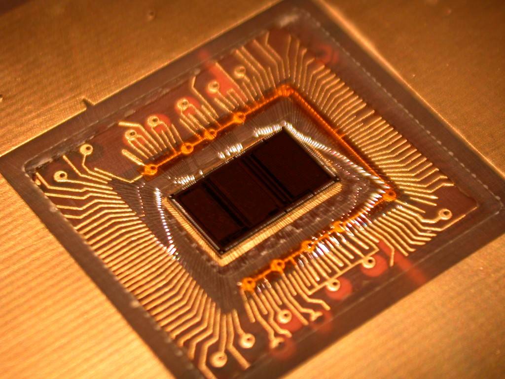 SPIROC readout ASIC, as designed for the current CALICE (CAlorimeter for LInear Collider Experiment collaboration) calorimeter prototypes. Photo: CNRS/LAL