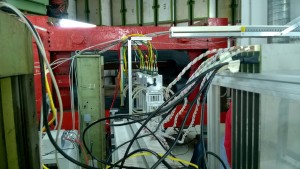 There's a cable in your sandwich: calorimeter experts recently tested layers of hadronic calorimeter with the DESY beam telescope. Image: Adrian XX, DESY