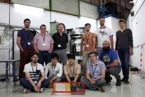 The team in the DESY test beam in August. Image: DESY